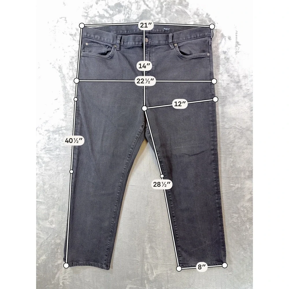 Banana Republic Traveler Slim Fit Jeans Mens 40x32 Black Stretch Denim Pants‎